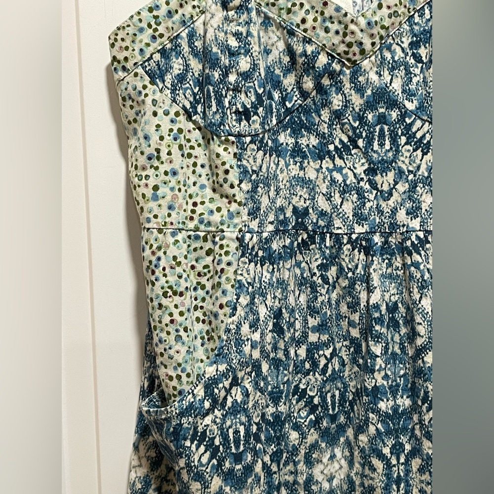 Boho Hippy Chic Mini Dress Size XXL Mossimo Side Pocket Thin Strap Tie Dye Dots - Picture 3 of 10